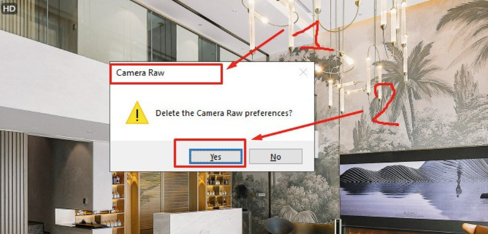 Lỗi không mở được Camera Raw