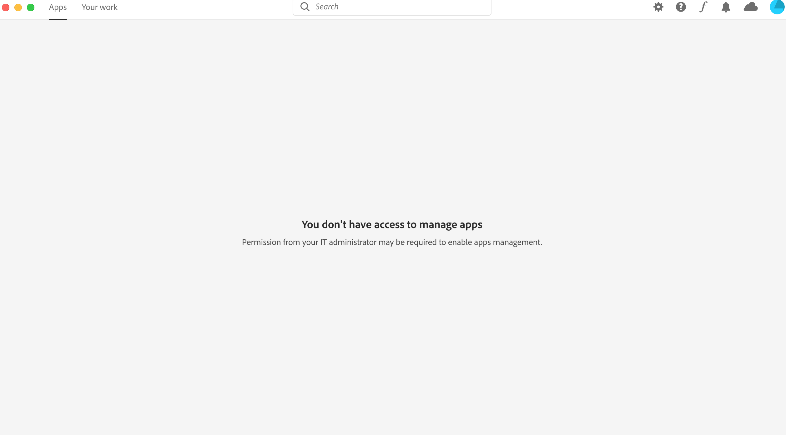 Fix lỗi ‘You don’t have access to manage apps’ adobe Fix lỗi ‘You don’t have access to manage apps’ adobe